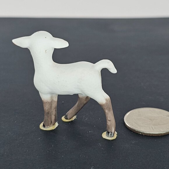 Freeman McFarlin George Good Sheep Lamb Standing Miniature Figurine *Chip - Picture 8 of 8